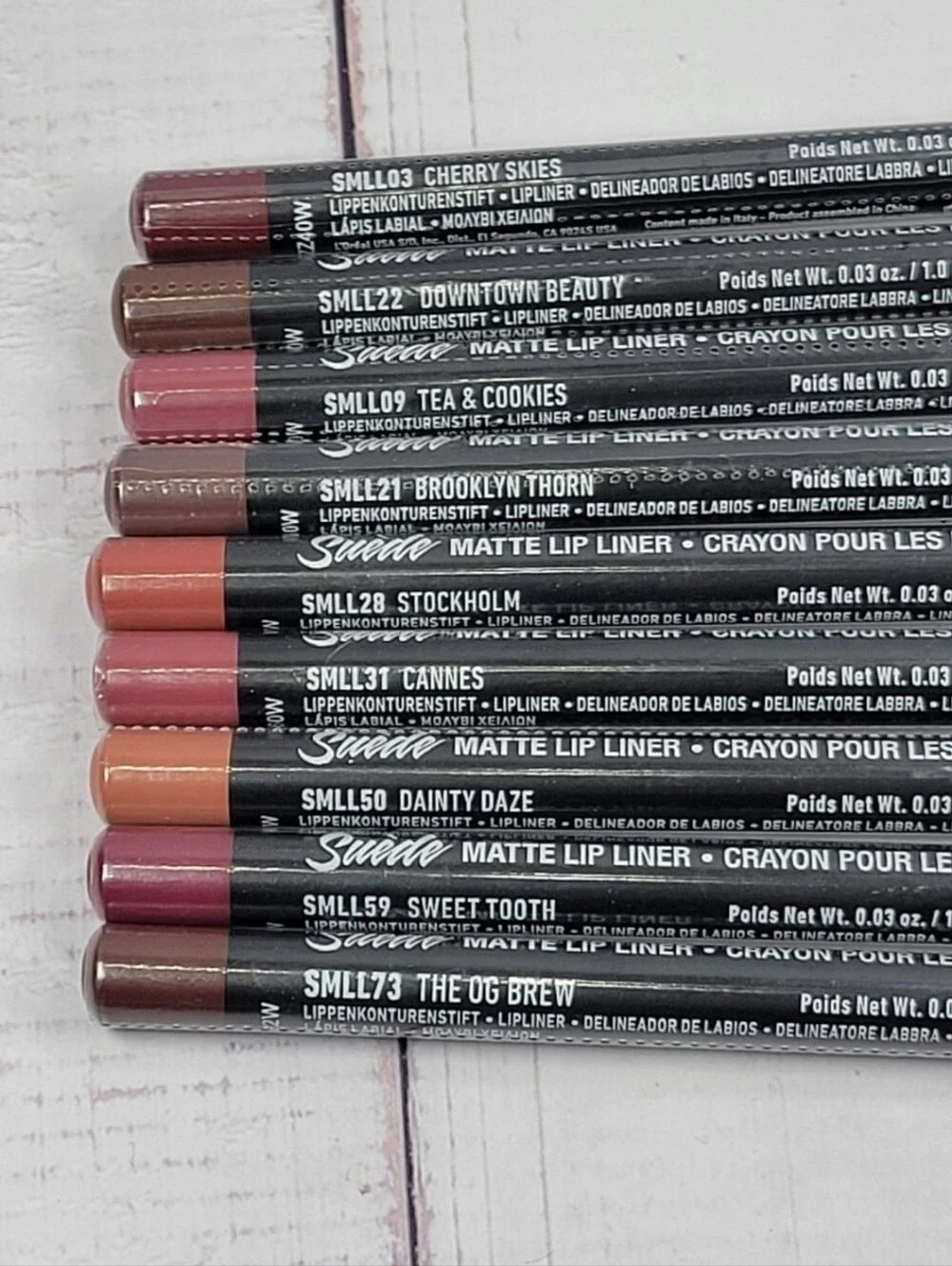 9 Piece NYX Suede Matte Lip Liner Bundle NEW!